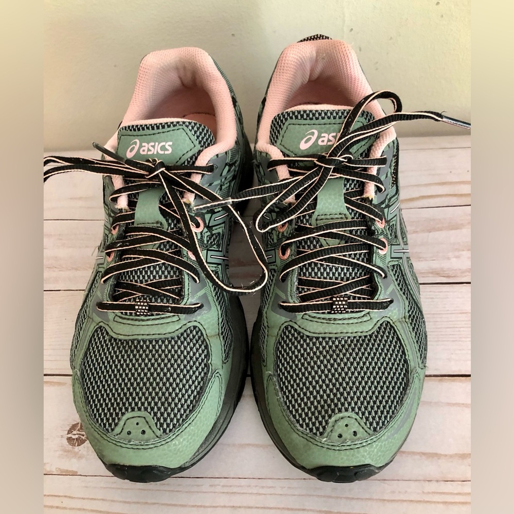 ASICS Gel-Venture 6 Sage Green/Pink Women's Size 8.5 Trail Running Shoes